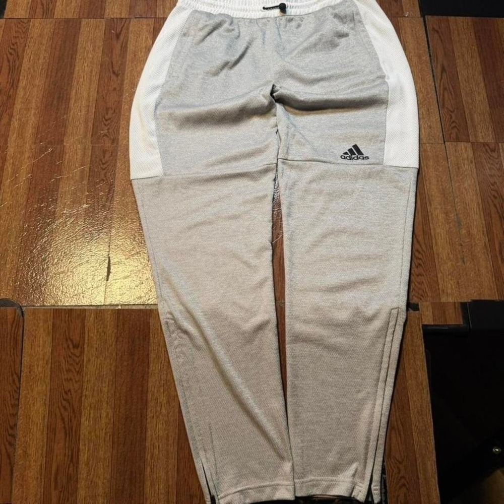 Adidas Grey Striped Retro Tech Sportswear Sweatpants Jogger Large‎